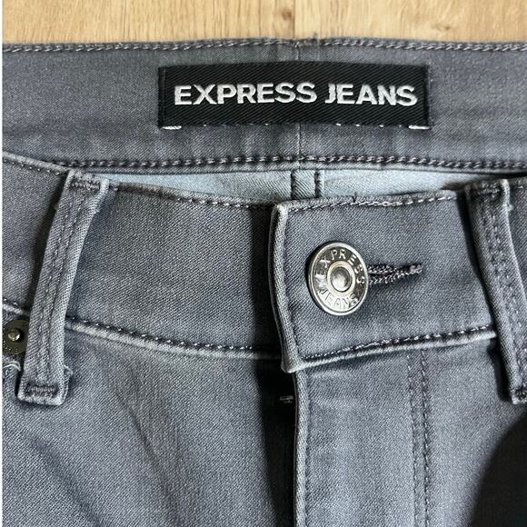 Express Womens Size 4R Extreme Stretch Mid Rise Legging Gray Jeans - Picture 4 of 6